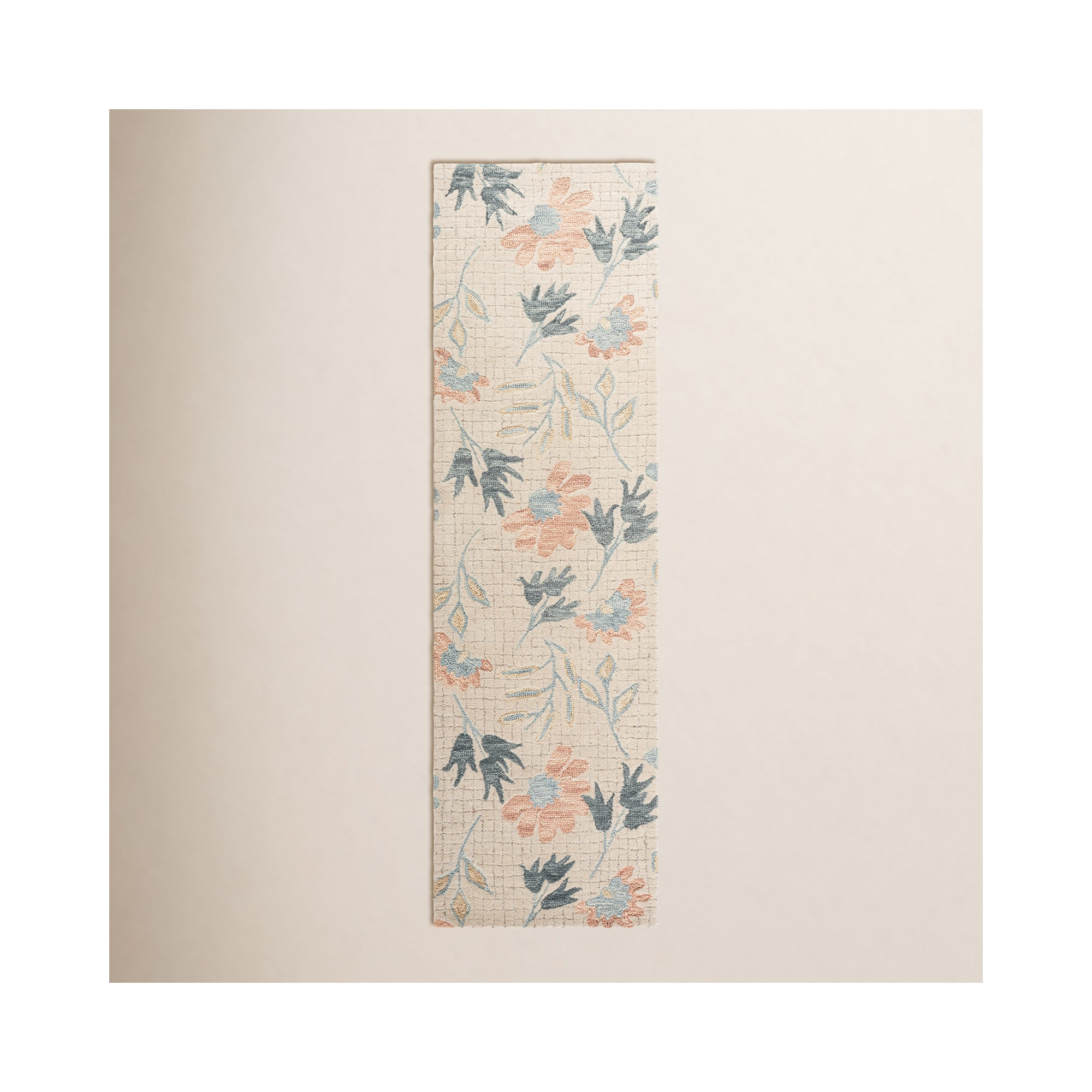 Jardin Hand Tufted Wool, Cotton Floral Indoor Rug, Runner 2'3" x 8'