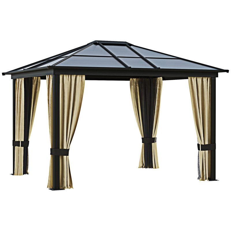 Auvent pour toit rigide avec toit en polycarbonate