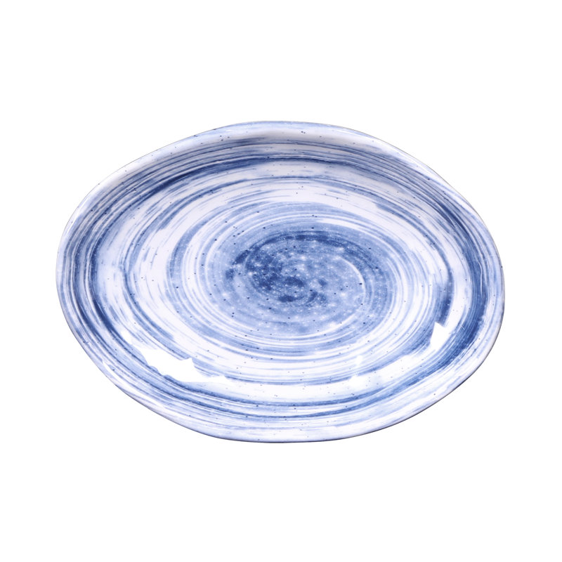 Van Gogh Deep Oval 9 oz. 7.8" Melamine Plate, Navy