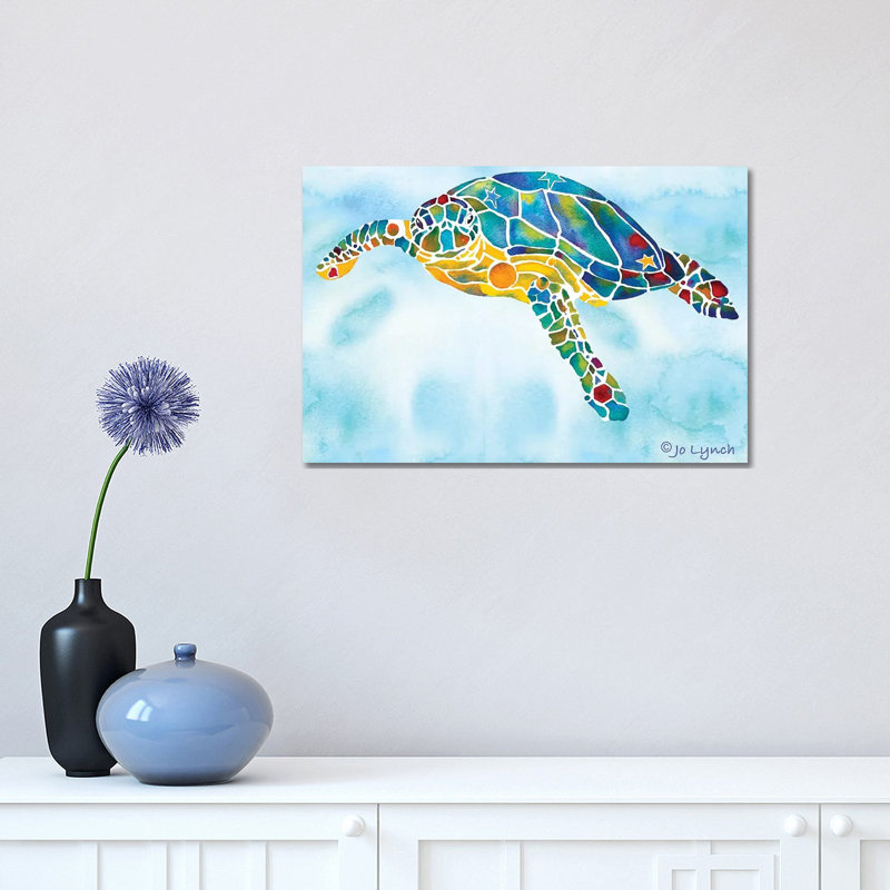Sea Turtle VIII by Jo Lynch - Wrapped Canvas Gallery-Wrapped Canvas Giclée, 30.48cm H x 45.72cm W