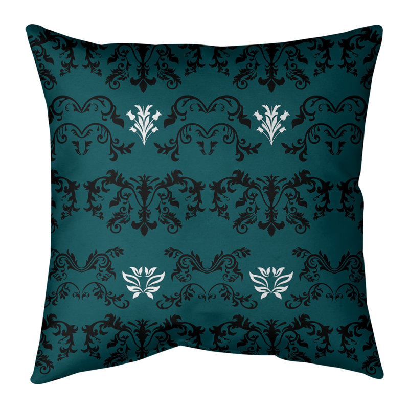 Housse de coussin Philadelphia Football Baroque, 18" x 18", Bleu marine / noir / blanc, Simili daim