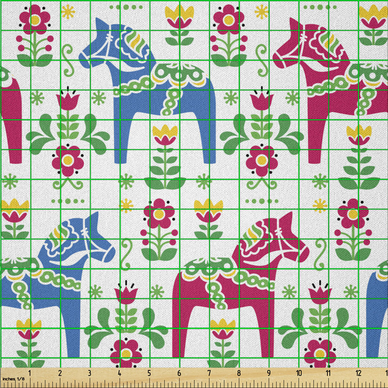 Deaaron Swedish Animals and Floral Multi-Purpose Fabric