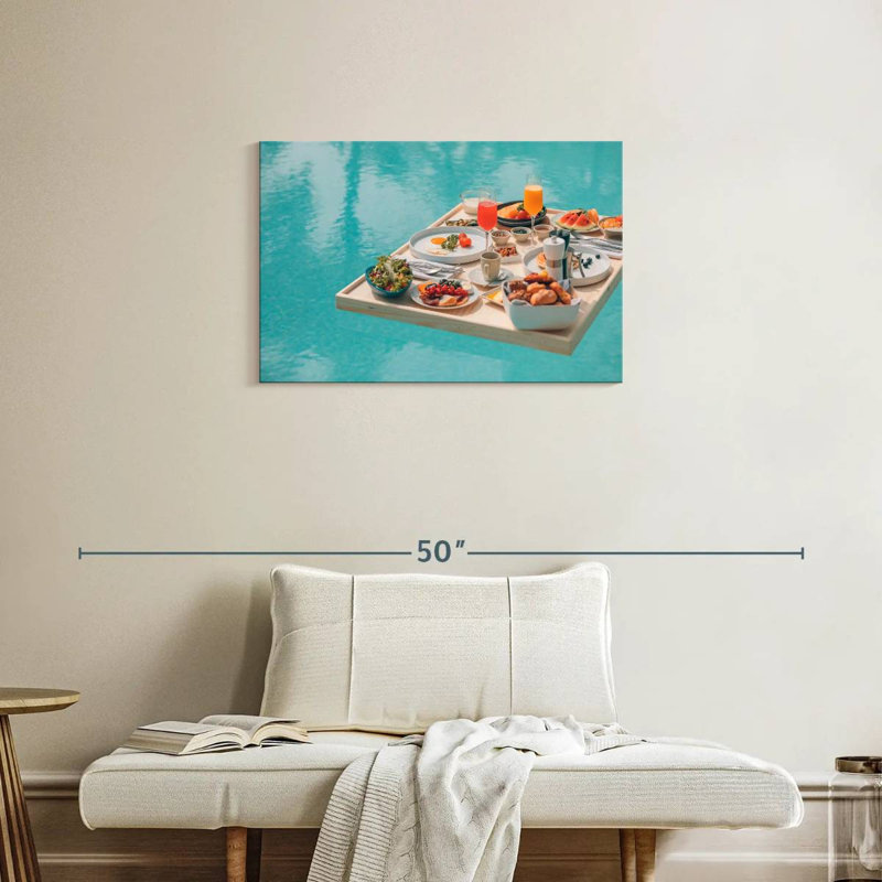 Petit déjeuner à la piscine flottante Yarlin, H 20 po x l 30 po