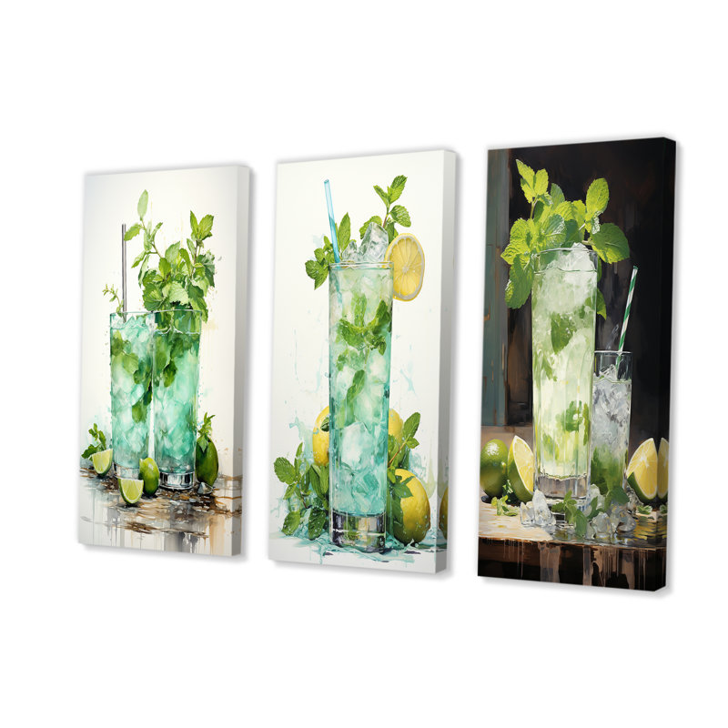 Julep Jubilee Mojito, H 28 po x l 36 po, Toile tendue