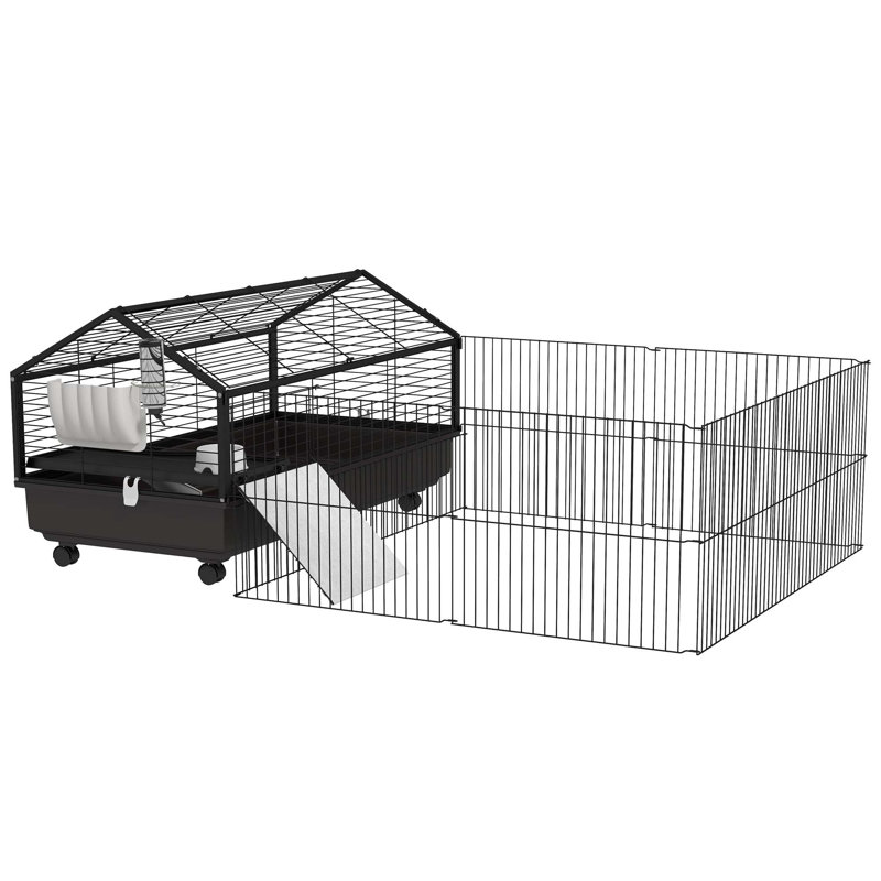 Cage polyvalente pliable pour petits animaux avec accessoires complets