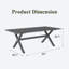 Rectangular Outdoor Dining Table , 203.2cm cm W 98.3cm cm D-1506379221