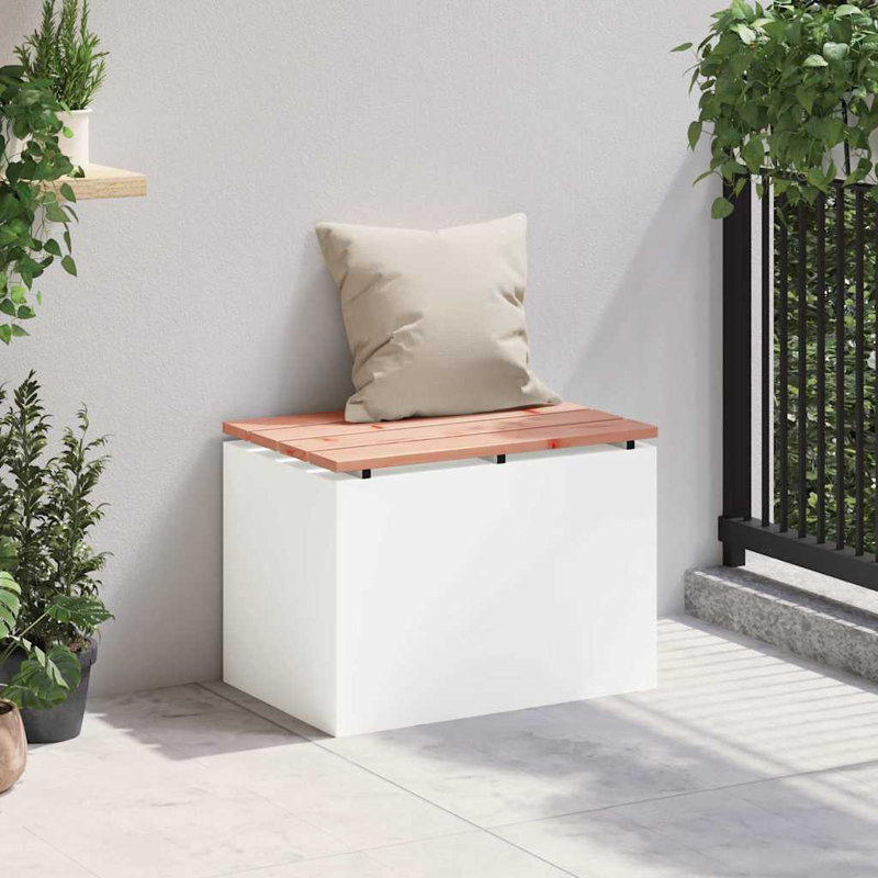 Outdoor Bench, 43cm H x 60cm W x 40cm D, White