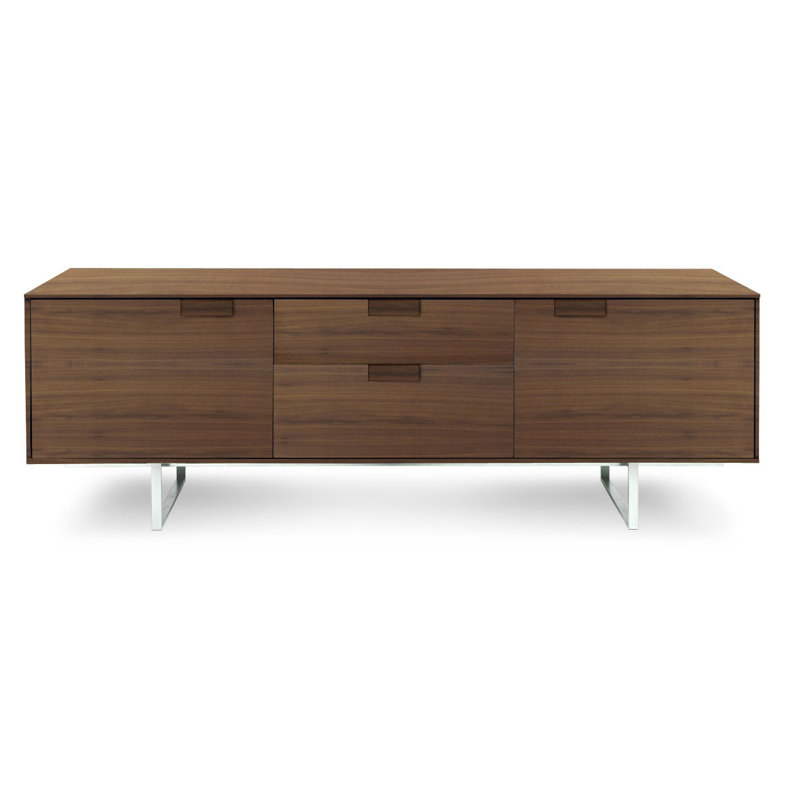 Series 11 Media Console, Walnut/Stainless Steel