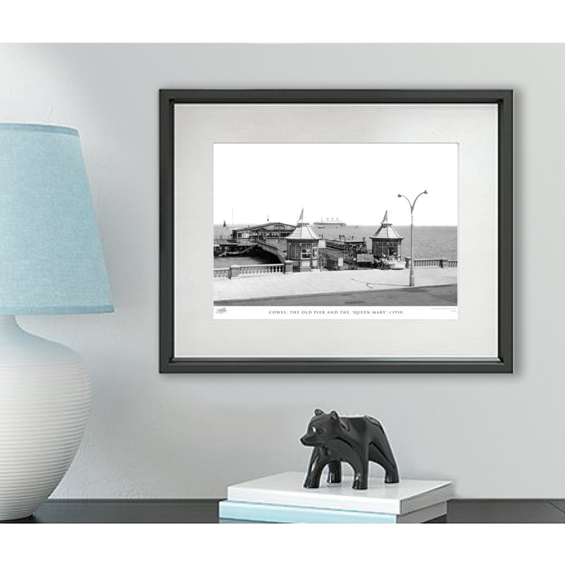 Cowes, The Old Pier And The Queen Mary C1950 - Single Picture Frame Print, 60cm H x 80cm W x 2.3cm D