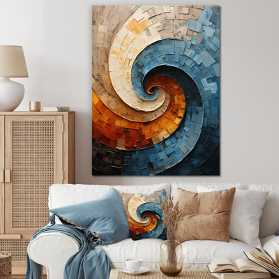 Collaged Spiral - Abstract Spirals Canvas Prints