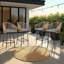 Tabourets de bar 4 pièces pour l'extérieur avec accoudoirs, chaises de patio avec structure en acier et rotin PE tissé-124491017