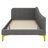 Upholstered Daybed With Headboard And Armrest-1483210684