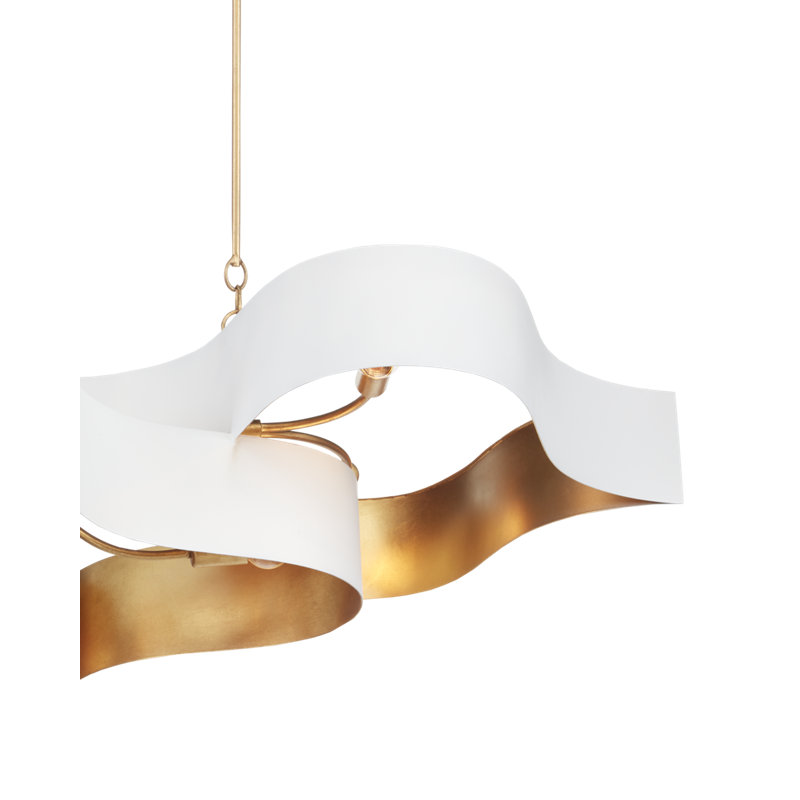 Grand Lotus 6 - Light Chandelier, Sugar White