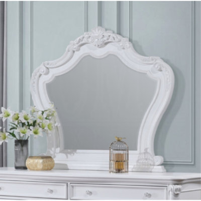 Miroir Latisha fini blanc (miroir seulement)