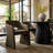 4 - Person Dining Table Sets With Round Table & 4 Upholstered Waterproof Chairs-1343173031