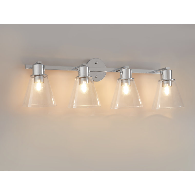 Quatre lampes murales, Chrome chrome
