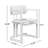 Upholstered Dining Chairs Set Of 2, Fabric Armchairs With Beige Seating Metal Frame, 265 LBS Weight Capacity-515163709
