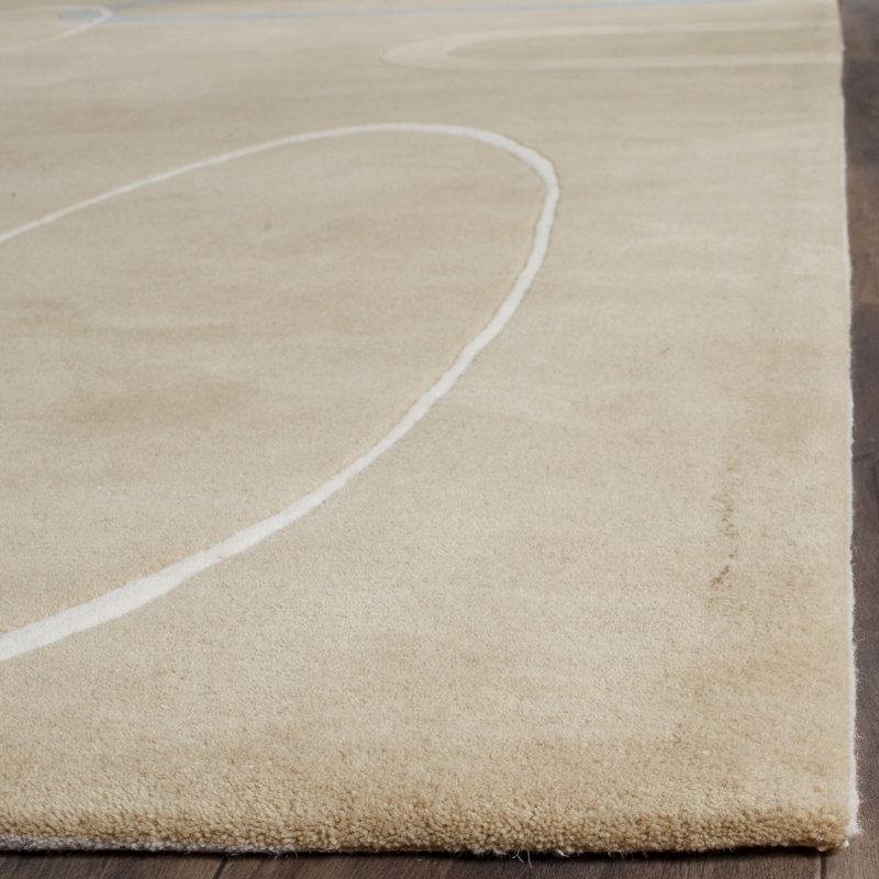 Candelo Hand Tufted Wool Geometric Rug, Square 8'