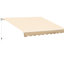 Auvent de terrasse beige 10 pi x 8 pi, abri de soleil pour terrasse avec tissu aquatique, manivelle manuelle, pour balcon, cour, parasol et terrasse en aluminium, cour