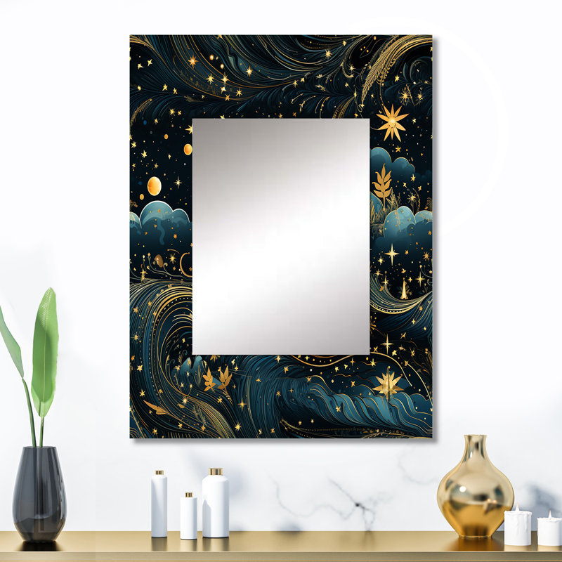 Alaxandria bleu céleste motif bohème, 32 po x 24 po