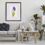 Cadre flottant mauve à rayures et iris, design par Lisa Wehmeyer-1327852391-1327852312