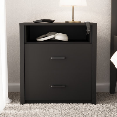 23” 2 Drawer Nightstand with Finished Back