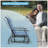 Outstanding 3-Piece Outdoor Gliders Set Bistro Set With Steel Frame, Tempered Glass Top Table For Patio, Garden, Backyard, Lawn, Light Blue