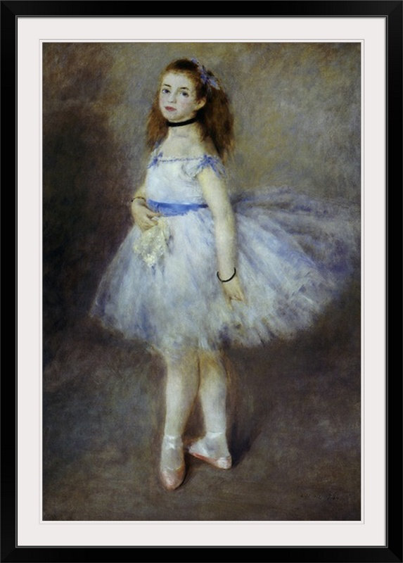 «The Dancer» par Pierre-Auguste Renoir, reproduction d'art, H 26 po x l 20 po x P 1 po, Cadre noir