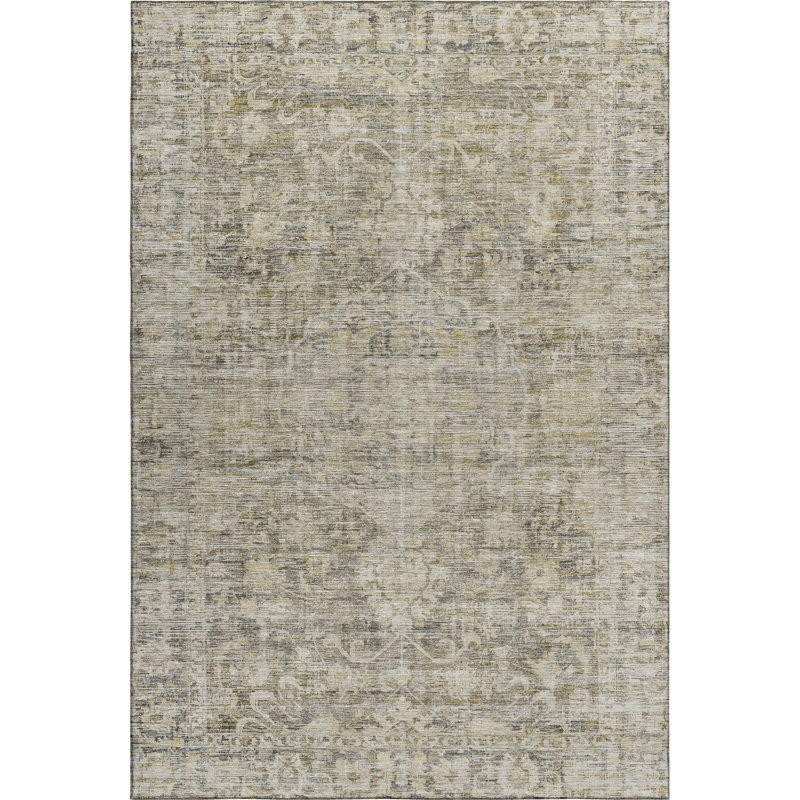 Premium Machine Washable Lubbers AMF1744 Global Rug, Rectangle 8' x 10'