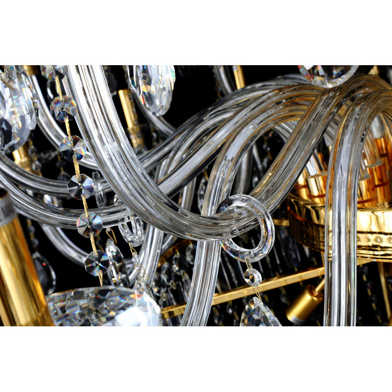 Lustre en cristal classique 64 lumières, Argent