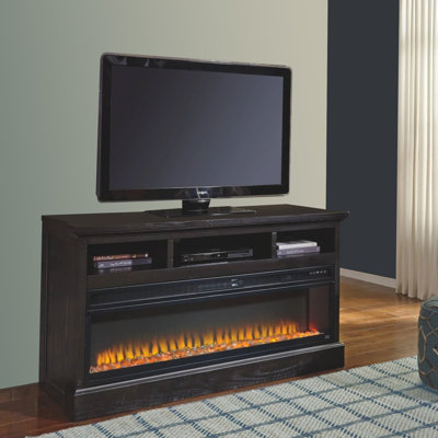 Chamberlan 57'' W Black Electric Fireplace Insert