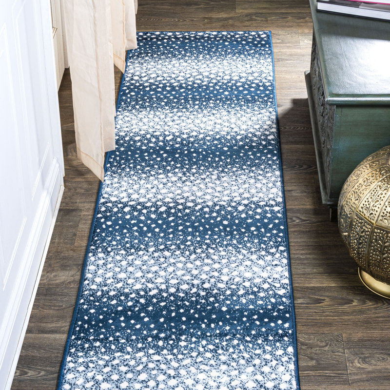 Allerie Modern Animal Navy/Cream Rug, Runner 2' x 10'