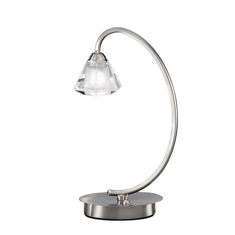 Tipton Metal Arched Lamp, Satin Nickel