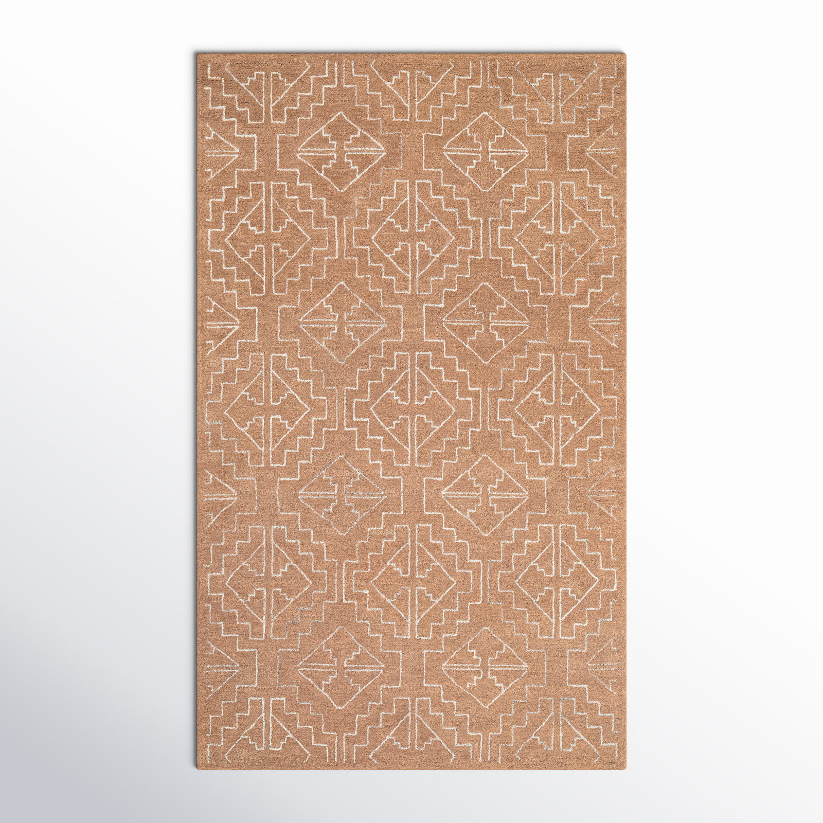 Tifton Hand-Tufted Geometric Wool Rug, Rectangle 7'9" x 9'9"