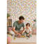 Papier peint à motif géométrique de couleur pastel-129451760