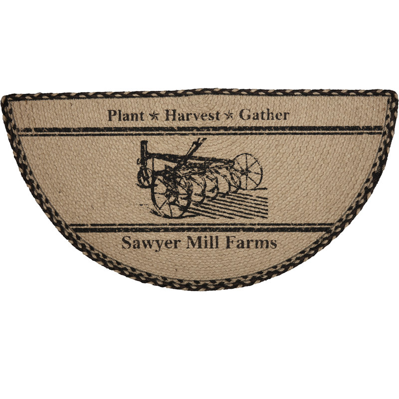 Tapis de cuisine Sawyer Mill Plow, Demi-cercle 1 pi 2 po x 2 pi 9 po