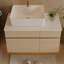 Petit meuble-lavabo flottant simple avec lavabo