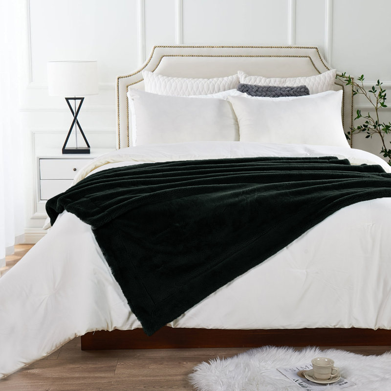 Knitted Throw Blanket, 127cm W x 152.4cm L, Pirate Black