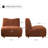 Jacquard Velvet Upholstered Tufted Armless Accent Slipper Chair-1207393621