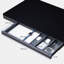 Almena Glass Top Standing Desk with Drawers & Wireless Charging-1211360401