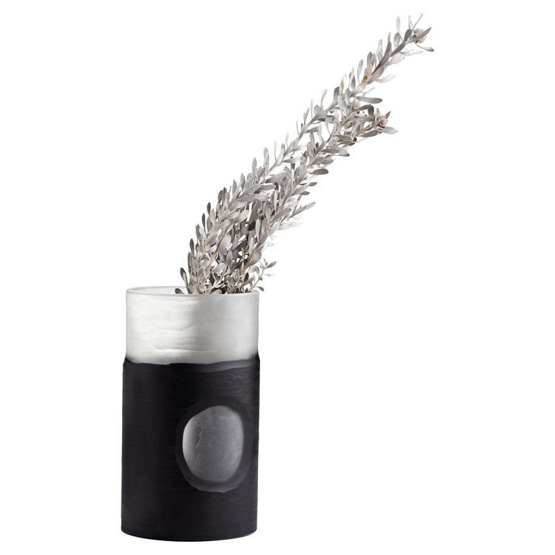Ominous Frost Glass Table Vase
