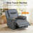 Sleeper Chair,Convertible Sleeper Sofa Chair,Pull Out Sleeper Chair With Adjustable Backrest,Multi-Functiona Lounge Chair For Living Room(Gray)