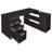 Tona Cappuccino 3-Drawer L-Shape Computer Desk-1246095494