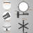 Rechargeable Lighted Wall Mounted Makeup Mirror With 3 Colour Lights,Dimmable Touch Screen,8 Inch LED Double Sided 1X/10X Magnifying 360°Flexible 13 Inch Retractable-1296209448