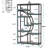 Metal Frame Hudock with open storage-209844521