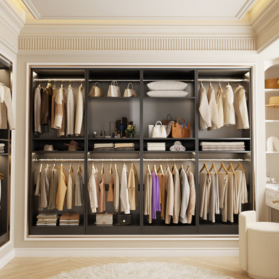 Seward  Wood Closet System With Hanging Rods