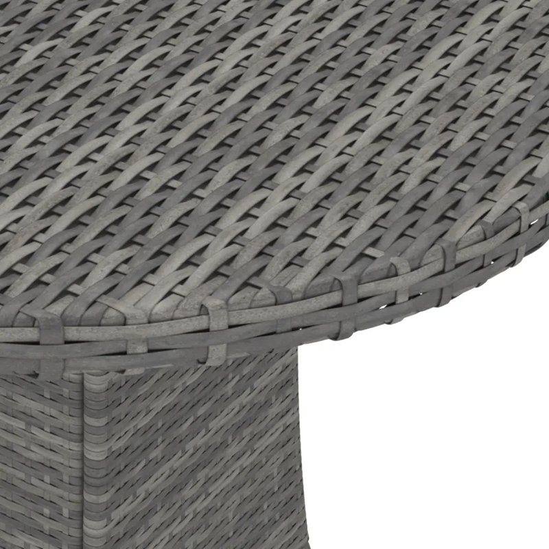 Kaydence Round Wicker Outdoor Coffee Table , 70cm cm W 70cm cm D, Grey