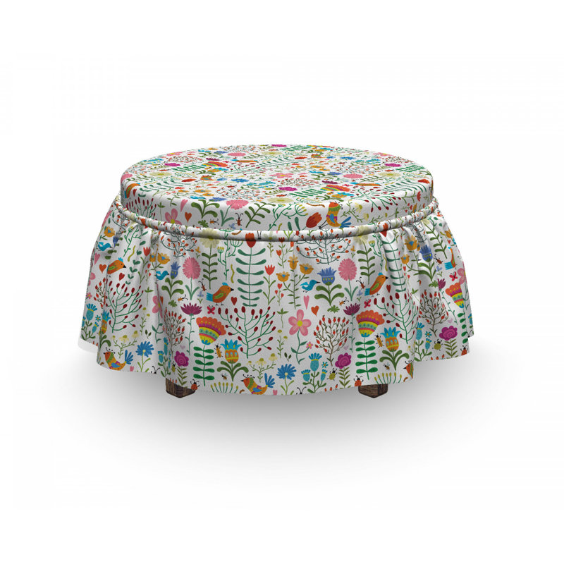 Housse pour repose-pieds doodle forest habitat