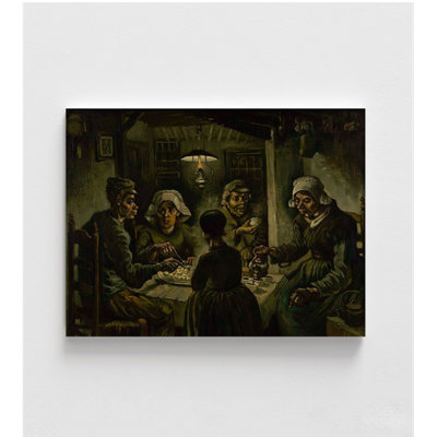 «The Potato Eaters» par Vincent Van Gogh, reproduction d'art de salon, reproduction de Van Gogh, reproduction de peinture à l'huile de restaurant, reproduction de Van Gogh
