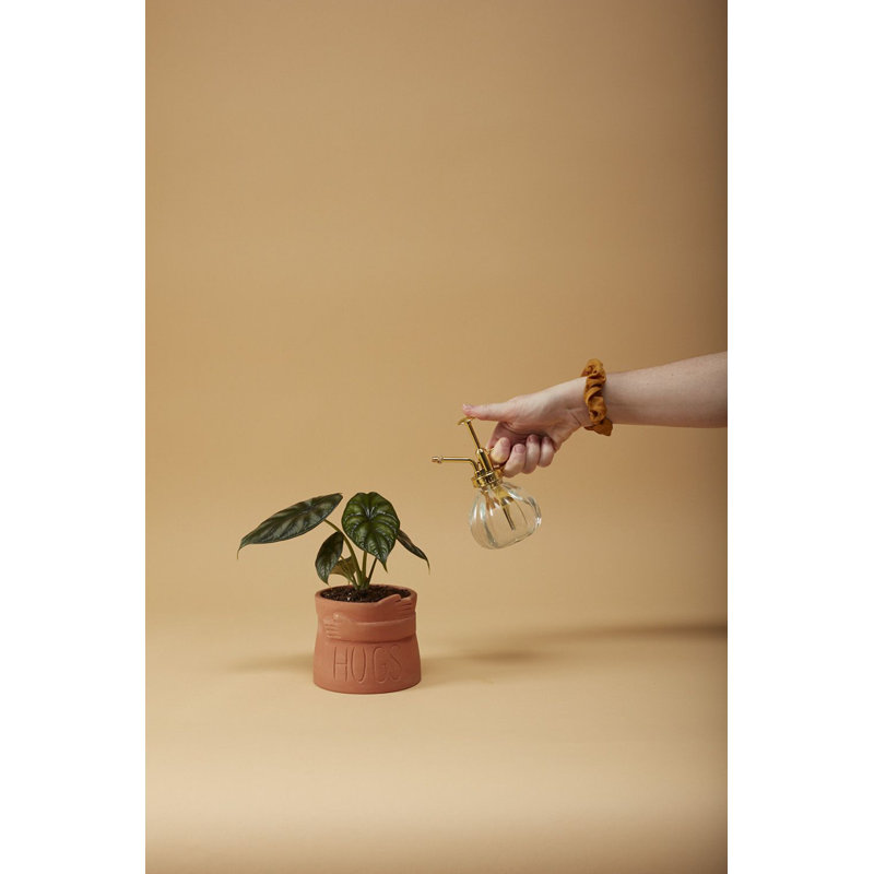 Handmade Ceramic Pot Planter, 4.5" H x 3.75" W x 3.75" D